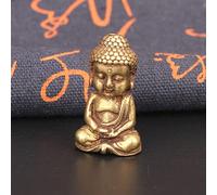 Mini statuetta in ottone raffigurante il Buddha Guan Yin, statua in rame vintage, artigianato in miniatura, ornamento da scrivania, 1 pezzo(Tong Zi)