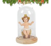 Mini statuetta per bambini, Gesù, decorazione da tavolo, presepe da | Figura luminosa in resina, luce notturna di San Bambino Gesù per casa ufficio credenti Natale decorazione luminosa Gesù