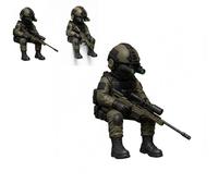 Mini statuetta tattica di soldato, mini statuetta tattica da cecchino, statua delle forze speciali armate, realistica decorazione militare, soldato tattico da collezione per militari (cecchino)