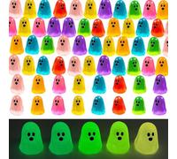 Mini statuette decorative per Halloween, 80 pezzi, decorazione luminosa dei | Piccole statuette fantasmi in resina per soggiorno, camera da letto, studio, esterno, giardino, terrazza, cortile