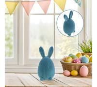 Mini Statuette Di Animali Resina Coniglietto Pasqua Che Tiene L'uovo