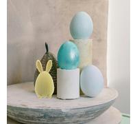 Mini Statuette Di Animali Resina Coniglietto Pasqua Che Tiene L'uovo