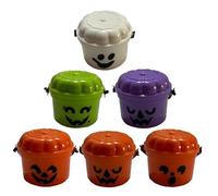 Mini statuette spettrali a secchiello, mini secchi nostalgia di Halloween, secchielli retrò per Halloween, decorazione a forma di zucca di Halloween, accessori per eventi per la decorazione della casa