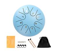 Mini Steel Tongue Drum, 6 Pollici 8 Note Tamburo in Acciaio con bacchette for bacchette, culle for le dita, borsa for batteria for Principianti/Adulti/Bambini Meditazione Yoga
