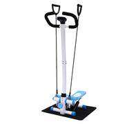 Mini steppa, portata 150 kg, fitness stepper con display in tempo reale, fasce di resistenza, altezza regolabile, a basso rumore, per la casa, l'ufficio