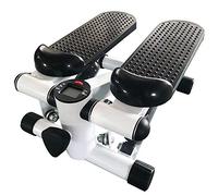 Mini Stepper 2 in 1 - Cyclette da appartamento, Stepper-Mini Stepper da fitness, con schermo digitale LCD e 2 cinghie estensibili per fitness aerobic indicatore calorie, timer e ripetizioni (A)