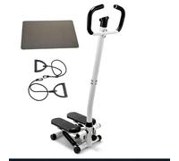Mini Stepper Con Manubrio, Attrezzo Per Esercizi Completi Per Gambe Con Display Lcd, Silenzioso E Salvaspazio, Ideale Per Allenamento A Casa In Appartamento, Ufficio, Camera Da Letto E Balcone.