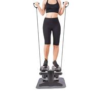 Mini stepper per casa, 2 in 1 Mini Stair Stepper con display LCD, Up-Down Swing Stepper con Power Ropes, fino a 150 kg, attrezzi da fitness per la casa