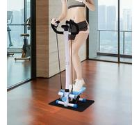 Mini stepper per la casa con fasce di resistenza e manubrio, sistema di azionamento idraulico, altezza di allenamento regolabile, stepper oscillante per un efficace allenamento di gambe, braccia e