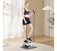 Mini stepper per la casa con fasce di resistenza, sistema di azionamento idraulico, altezza di allenamento regolabile, stepper oscillante per un efficace allenamento di gambe, braccia e corpo, fino a