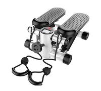 Mini Stepper Trainer Regolabile in Altezza Macchina per Esercizi Stepper con Fasce di Resistenza e Monitor Air Climber S
