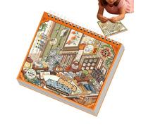 Mini Sticker Book - Cute House Scene Craft, DIY PET Cardboard Planner Album