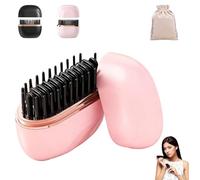 Mini Straightener,Mini Wireless Hair Straightener,Portable Straightening Brush, Ionic Hot Comb Hair with USB Rechargeable, Professional Salon at Home Travel (1 PCS) (Pink)