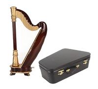 Mini strumento musicale con custodia per la decorazione domestica, tema artistico della decorazione per ufficio di lavoro, modello di 20 cm dettagliato per studio, biblioteca