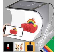 Mini studio fotografico con lightbox, kit tenda luminosa portatile e pieghevole per fotografia con 40 luci + 6 tipi di colore