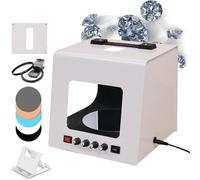 Mini Studio Fotografico Elettrico Rotante a 360°per fotografia di gioielli Scatola leggera portatile dello studio fotografico per immagini straordinarie di pietre preziose e gioielli(TB300)