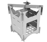 Mini stufa da campeggio pieghevole per esterni, bruciatore a legna portatile in acciaio inossidabile, ventilazione efficiente e design a fessura per escursioni