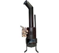 Mini stufa decorativa - Fatta a mano, fascino rustico, stufa rustica in miniatura con porta e camino, per scene di case delle bambole, arredamento di baite, progetti per piccole stanze (1 PCS)