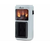 MINI STUFA TERMOVENTILATORE TERMOSTATO EFFETTO FUOCO 400W DISPLAY DIGITALE
