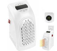 Mini Stufetta Elettrica da Presa, Mini Termoventilatore Compatto per Bagno, Stufetta Elettrica Basso Consumo, Riscaldatore Portatile con Termostato Con Timer Regolabile (Bianco, Singola 450W)
