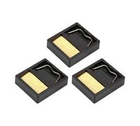 Mini supporto elettrico compatto per saldatore con supporto regolabile e pulitore per punte, spugna resistente al calore per protezione durante le attività di saldatura