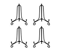 Mini supporto in ferro per biscotti, 9 cm, nero, espositore porta tessere, segnaposto, espositore cavalletto per matrimoni e feste di compleanno (confezione da 4)