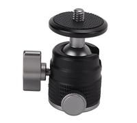 Mini supporto per treppiede con testa a sfera, adattatore in alluminio girevole a 360 gradi per fotocamera SLR/Mirrorless, foro per vite da 3/8" e 1/4", leggero 83 g