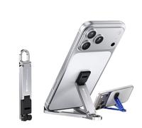 Mini Supporto Tavolo Pieghevole Portachiavi alluminio per Telefono(Silver)