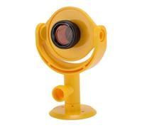 Mini Survey Prism with Bracket | + 17.5mm Constant K9 Optical Glass Lens | Tiltable Prism for Total Station/Tunnel/Highway Surveying | Yellow ABS Housing