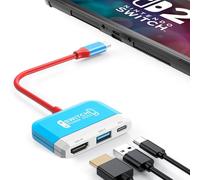 Mini Switch TV dock 3 in 1: 4K HDMI, USB 3.0 e 100W USB-C ricarica dock portatile da viaggio per Nintendo Switch/OLED/Switch2