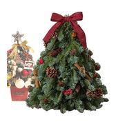 Mini Tabletop Christmas Tree - Realistic Artificial Greenery | Little Holiday Tree For Christmas Decorations | Indoor And Outdoor Decor For Party, Bedroom, Living Room, Kitchen, Farmhouse, Office, Dor
