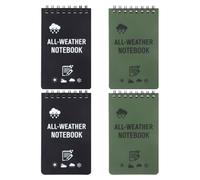 Mini taccuino impermeabile - Raccoglitore a spirale tascabile, 4 pezzi di carta impermeabile e blocco giornalista, blocco appunti portatile, piccolo come blocco note per tutte le stagioni, tascabile