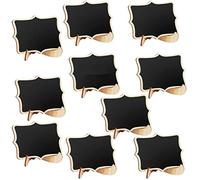 Mini Tafel,20 Stück Holz Tafel mit Stand-Füße für Party Hochzeit Tisch Küche Shop Home Office Nummer Nachricht 10 * 7.5cm