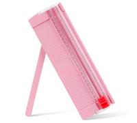 Mini Taglierina per Carta,Tagliacarte a Ghigliottina A4 A5 con Protezione Automatica di Sicurezza per Etichette di Carta, Carta Artigianale e Foto (Pink)