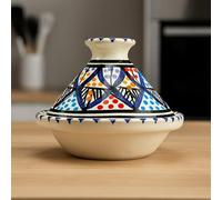 Mini Tajine Etnico Porta Spezie in Ceramica Terracotta Tunisina - Eleganza Artigianale per la Cucina Diam. 13 Cm 1507251400 Marocco Tunisia Etnico del Mondo