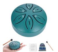 Mini tamburo antipioggia per esterni, 7,6 cm, 6 note, strumento a percussione da giardino, con mazze e borsa, regalo musicale per bambini e adulti (verde scuro)