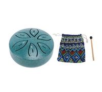 Mini Tamburo con Lingua in Acciaio, Tamburo da Pioggia da 3 Pollici 6 Note con Borsa Morbida Strumento a Percussione Tamburo a Percussione Piccolo Tamburo Handpan Tamburo Handpan (Verde scuro)