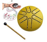 Mini tamburo for lingua in acciaio Buddha Stones, kit di batteria curativa for il suono da 3 pollici, tamburo a 6 note senza preoccupazioni, ideale for la meditazione yoga, il campeggio, l'illuminazio