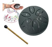 Mini tamburo for lingua in acciaio Buddha Stones, kit di batteria curativa for il suono da 3 pollici, tamburo a 6 note senza preoccupazioni, ideale for la meditazione yoga, il campeggio, l'illuminazio