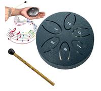 Mini tamburo for lingua in acciaio Buddha Stones, kit di batteria curativa for il suono da 3 pollici, tamburo a 6 note senza preoccupazioni, ideale for la meditazione yoga, il campeggio, l'illuminazio
