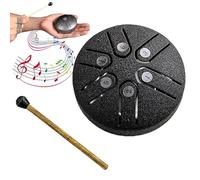 Mini tamburo for lingua in acciaio Buddha Stones, kit di batteria curativa for il suono da 3 pollici, tamburo a 6 note senza preoccupazioni, ideale for la meditazione yoga, il campeggio, l'illuminazio