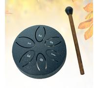 Mini tamburo for lingua in acciaio Buddha Stones, kit di batteria for guarigione del suono da 3 pollici, tamburo for handpan a 6 note senza preoccupazioni, mini tamburo for handpan (Color : Navy blue