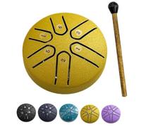 Mini tamburo for lingua in acciaio Buddha Stones, tamburo a 6 note senza preoccupazioni, kit di batteria curativa for il suono da 3 pollici, mini tamburo handpan, mini tamburo in acciaio, strumento a