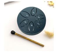 Mini tamburo for lingua in acciaio con pietre di Buddha, mini tamburo for handpan, tamburo senza preoccupazioni, 3 pollici, 6 note, tamburo in acciaio for handpan, educazione (Color : Cyan)