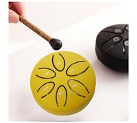 Mini Tamburo Lingua in Acciaio Pietre Buddha, Kit Tamburi Guarigione Suono Tamburo Senza Preoccupazioni 3 Pollici Tamburo in Acciaio Handpan 6 Note Adulti Educazione Intrattenimento Meditazione (Colo