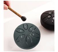 Mini Tamburo Lingua in Acciaio Pietre Buddha, Kit Tamburi Guarigione Suono Tamburo Senza Preoccupazioni 3 Pollici Tamburo in Acciaio Handpan 6 Note Adulti Educazione Intrattenimento Meditazione (Colo