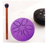 Mini Tamburo Lingua in Acciaio Pietre Buddha, Kit Tamburi Guarigione Suono Tamburo Senza Preoccupazioni 3 Pollici Tamburo in Acciaio Handpan 6 Note Adulti Educazione Intrattenimento Meditazione (Colo