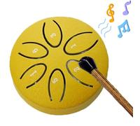 Mini tamburo per lingua in acciaio Buddha Stones, kit di batteria curativa per il suono da 3 pollici, ideale per la meditazione yoga, il campeggio, l'illuminazione musicale,Gold