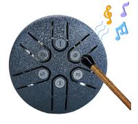 Mini tamburo per lingua in acciaio Buddha Stones, kit di batteria curativa per il suono da 3 pollici, ideale per la meditazione yoga, il campeggio, l'illuminazione musicale, Navy Blue