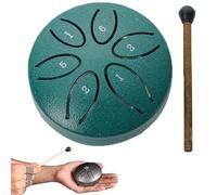Mini tamburo per lingua in acciaio Buddha Stones, kit di batteria curativa per il suono da 3 pollici, ideale per la meditazione yoga, il campeggio, l'illuminazione musicale, Star Green